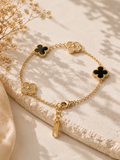 Black Diamond Clover Bracelet