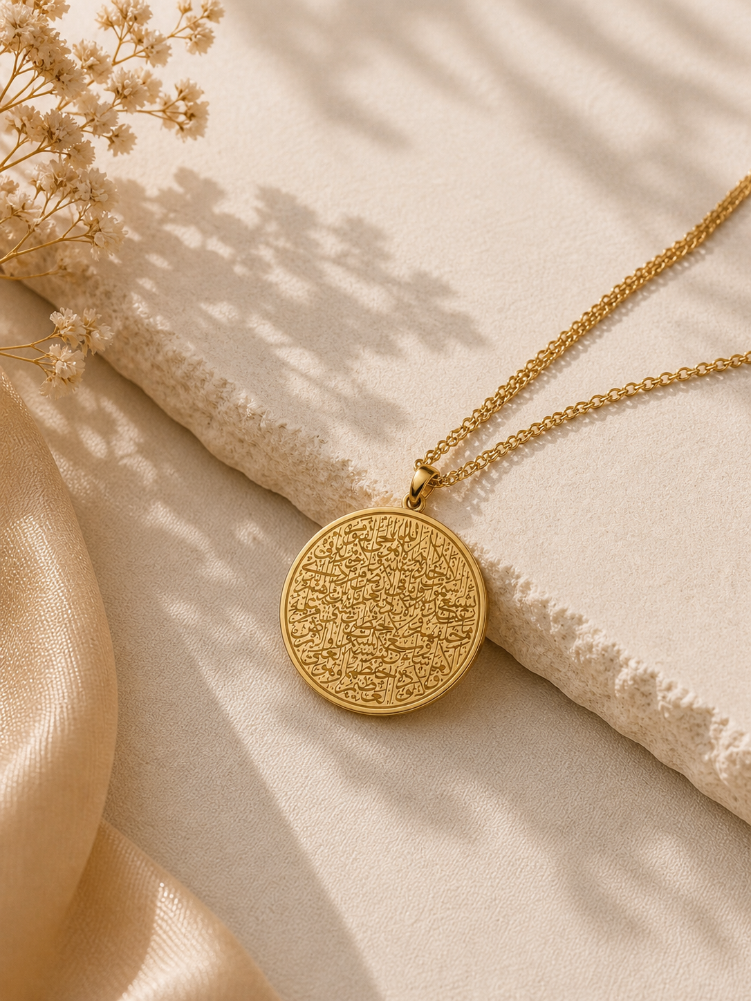 Ayat ul Kursi Round Necklace