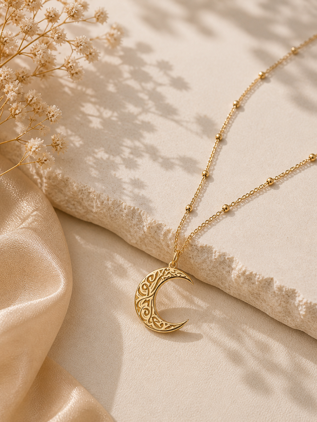 “Do what is beautiful” Moon Necklace