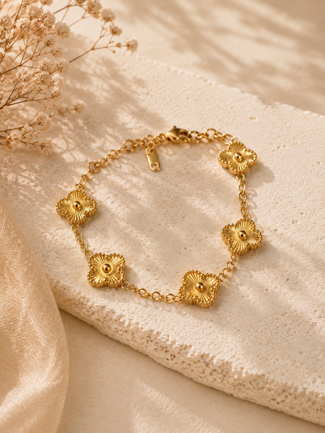 Gold Clover Bracelet
