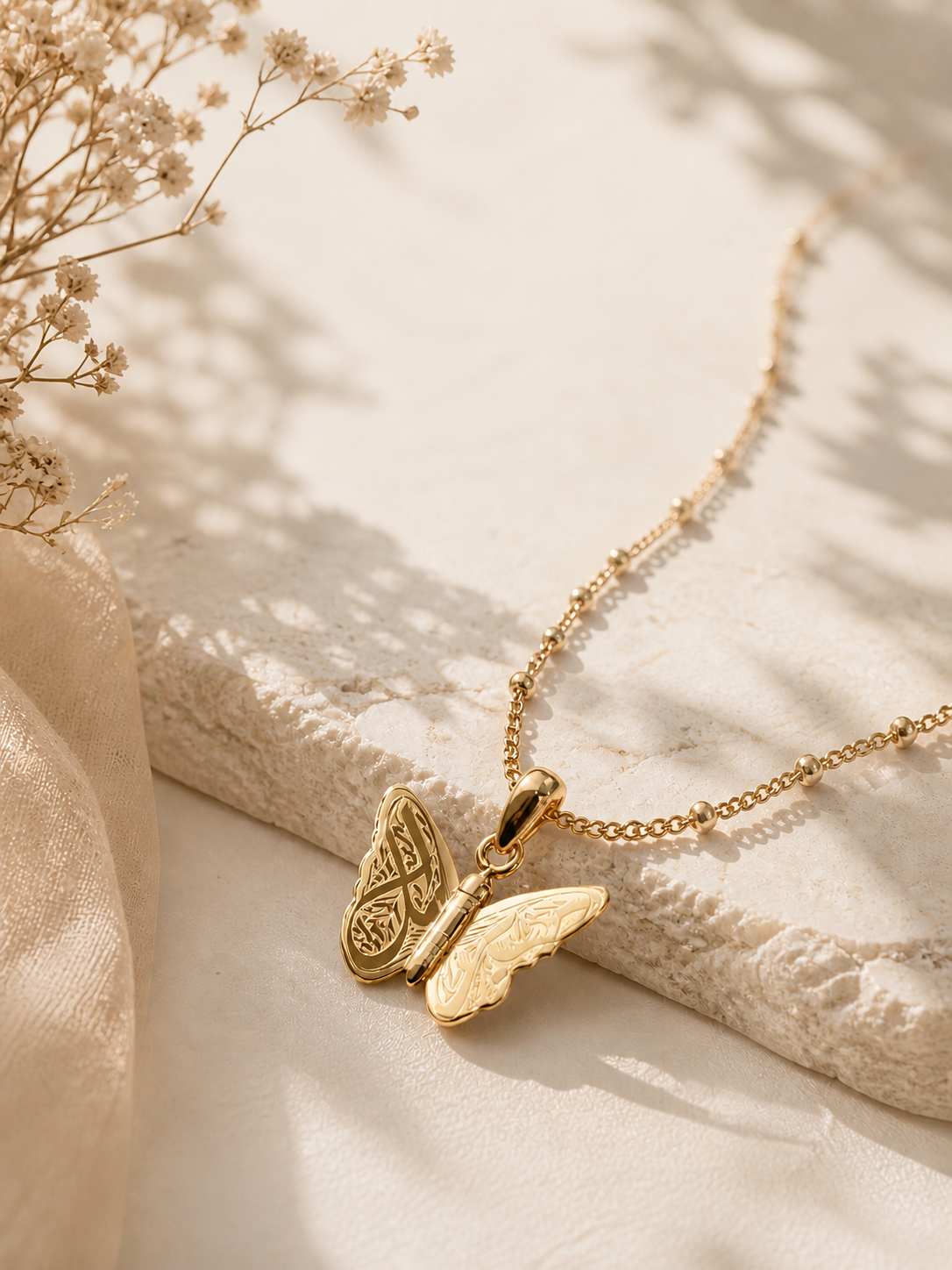 Sabr x Hope Butterfly Necklace