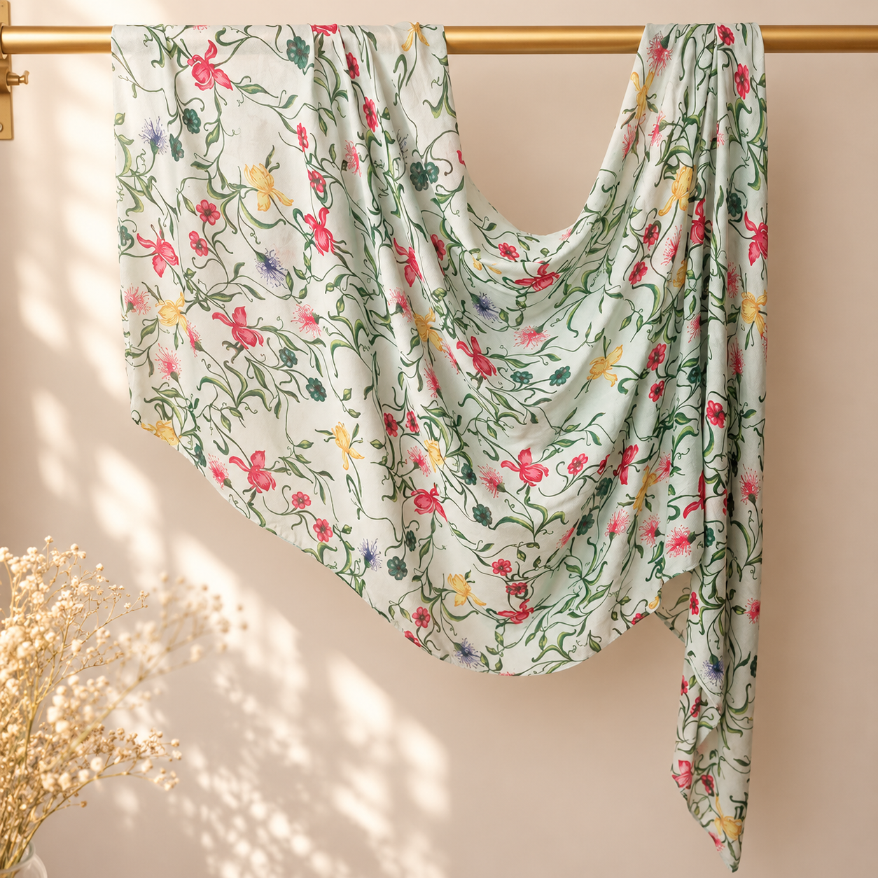 Mint Meadow Printed Modal Hijab